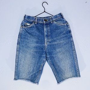 Lees 90s LONG CUTOFF JEAN SHORTS 11 Med/ 26"